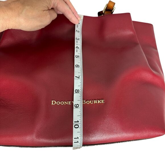 Dooney & Bourke Cranberry Red FLYNN City Tote Shoulder Bag Smooth Leather - Picture 15 of 16